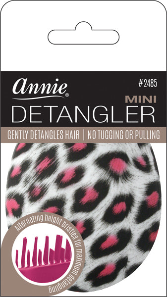 Annie Mini Detangler Brush Rubberized Cheeta Pattern