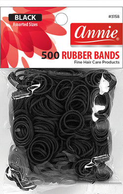 Annie-Rubber bands Black 500ct