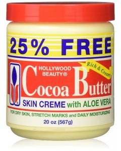 Hollywood Beauty, Cocoa Butter, Skin  Creme with Aloe Vera. 20oz/567g