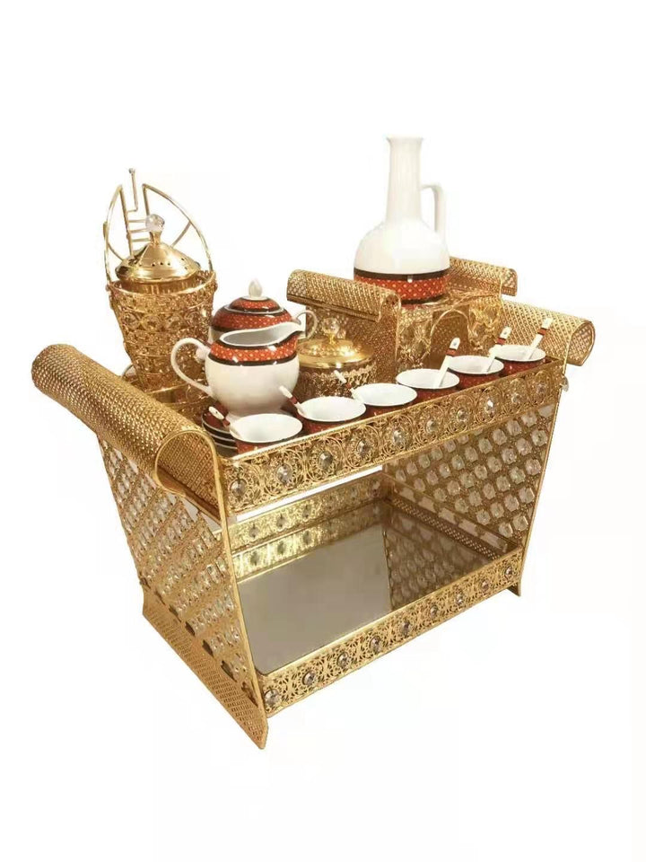 Habesha Rekebot Set (4pcs) +  Abdelakani  coffe Pots & Cup 23 pcs  ጣውላ ናይ ቡን