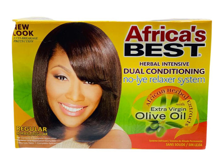 Africa`s Best  Dual Conditioning, no-lye relaxer System( Regular)