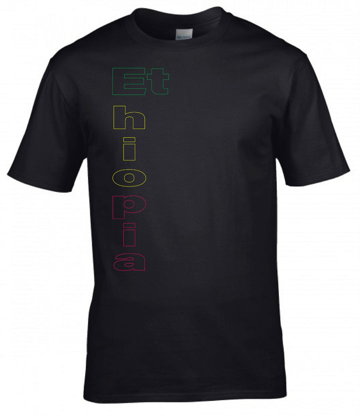 Short Sleeve t-shirt  Black (Ethiopia)